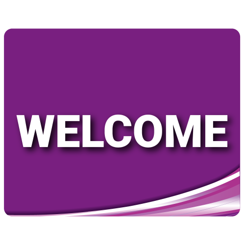 Standard Welcome - Purple - 2 Pack