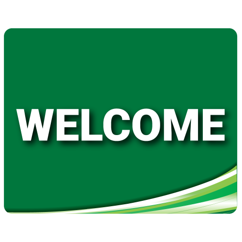 Standard Welcome - Green - 2 Pack