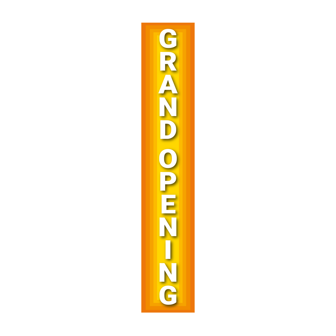 Pole Cover - Grand Opening - Yellow