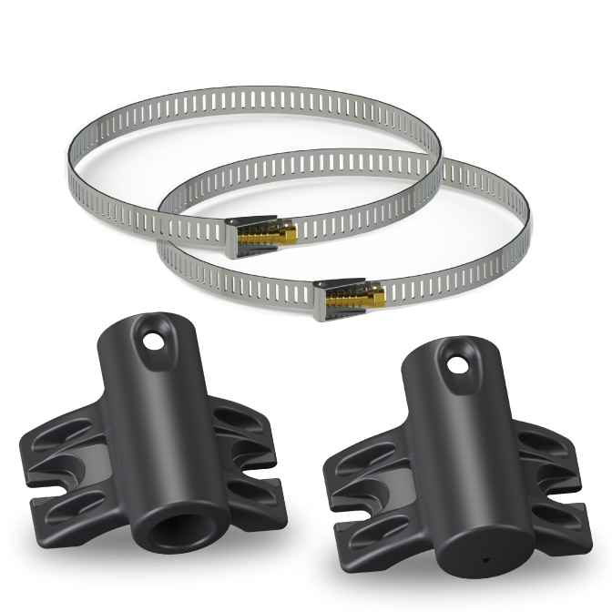 Upper/Lower Pole Brackets Kit - 18mm Banded