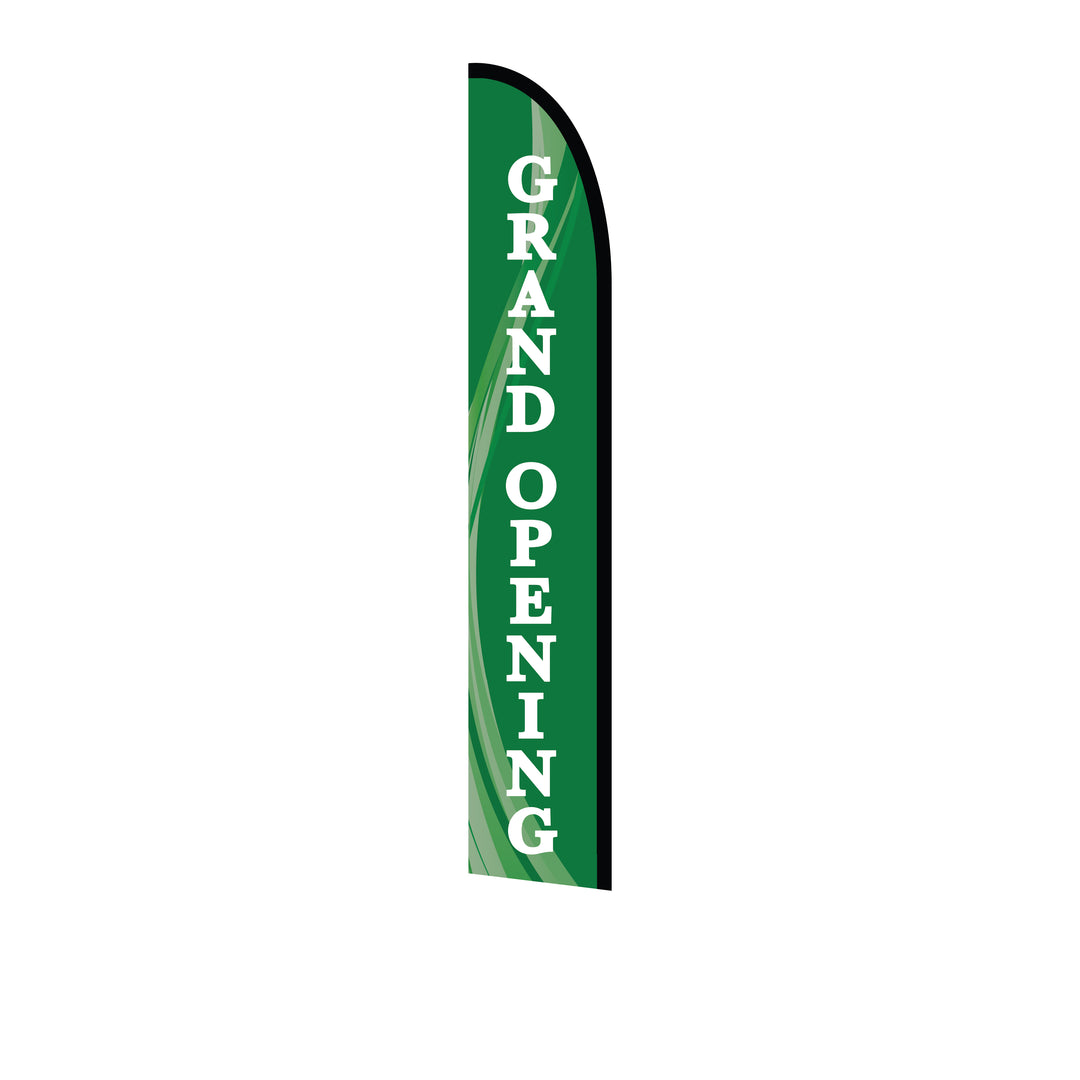 14ft Feather Flag - Grand Opening - Green