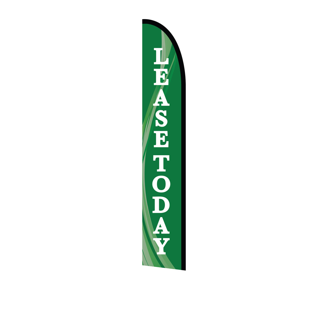 14ft Feather Flag - Lease Today - Green