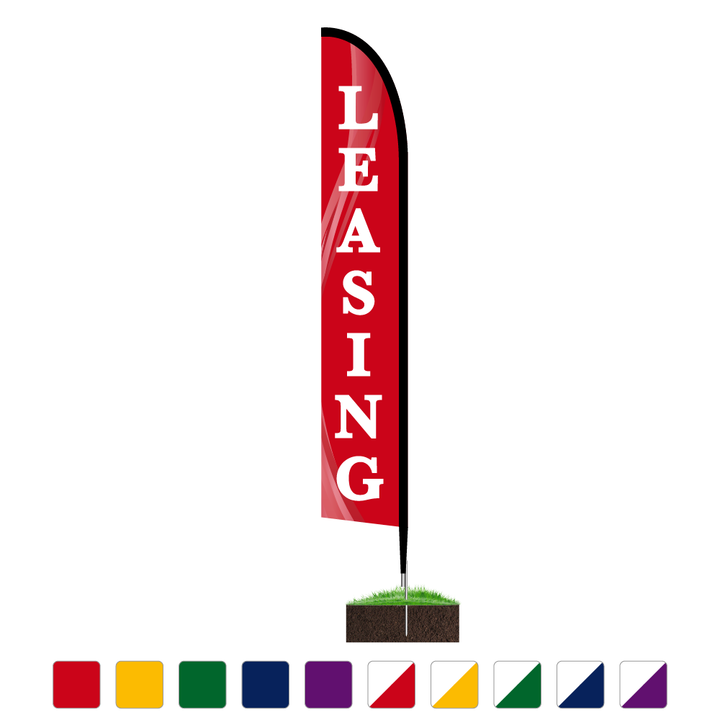 Double-Sided Feather Flag Kit - 14ft - Leasing