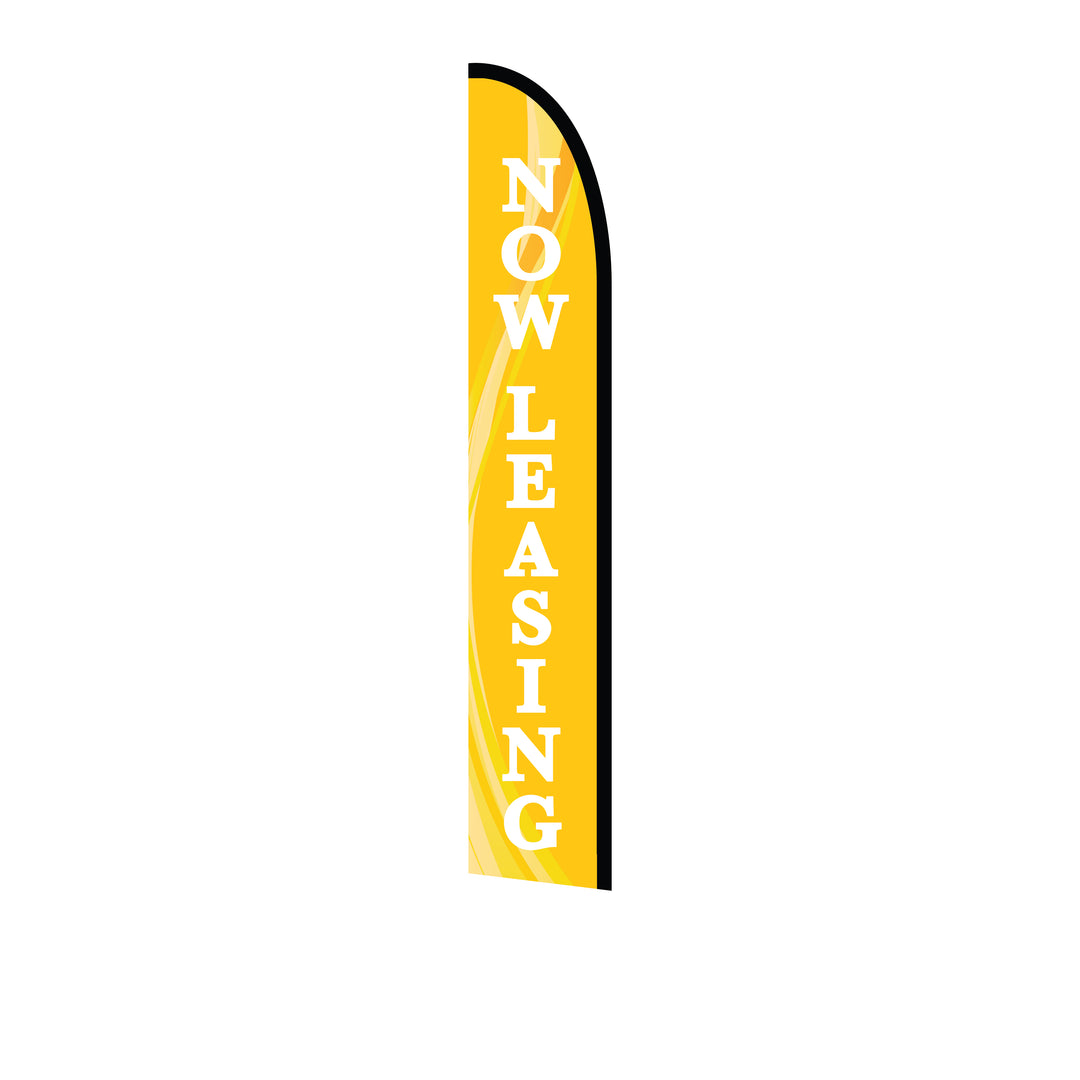 14ft Feather Flag - Now Leasing - Yellow