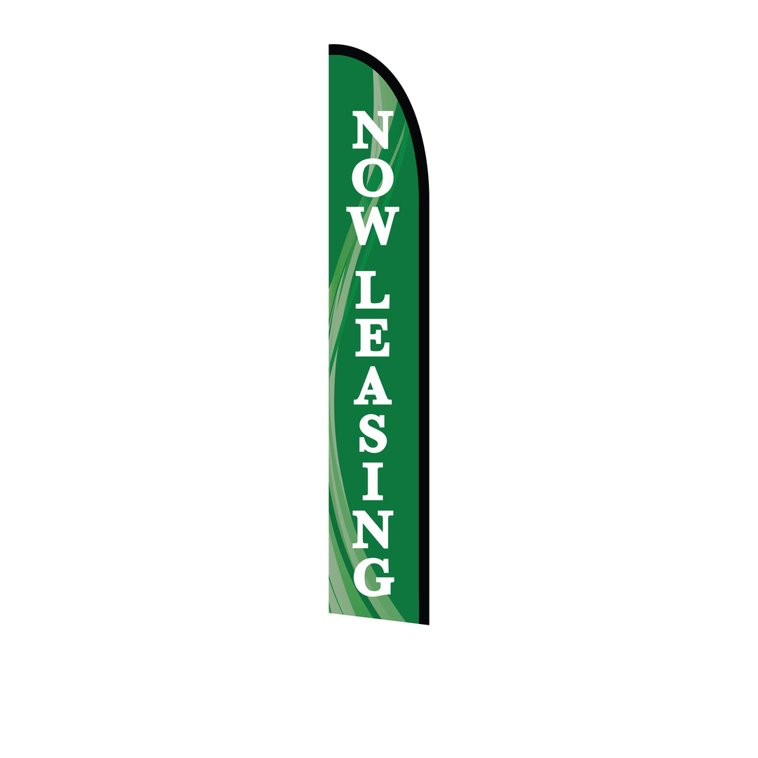 14ft Feather Flag - Now Leasing - Green