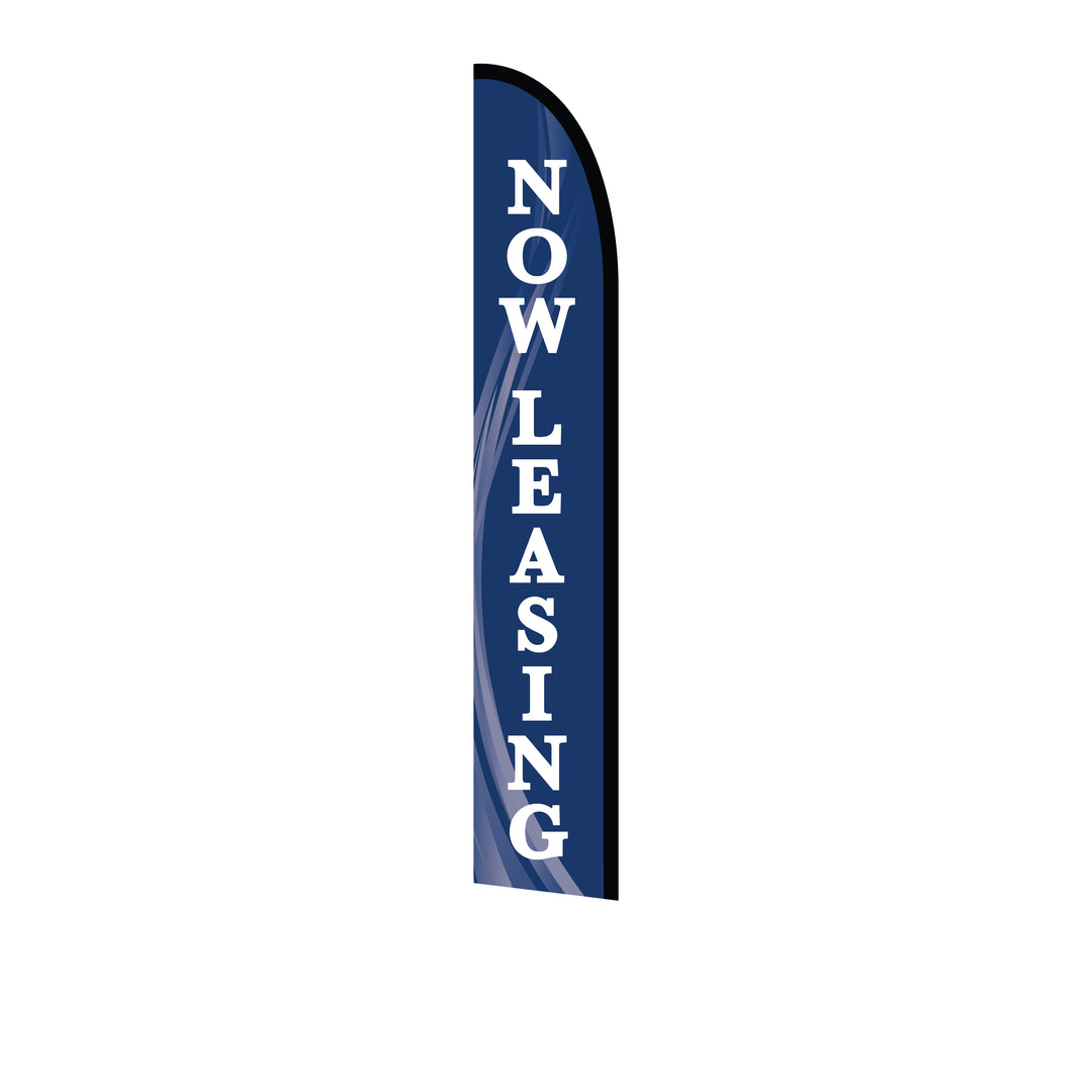 14ft Feather Flag - Now Leasing - Blue