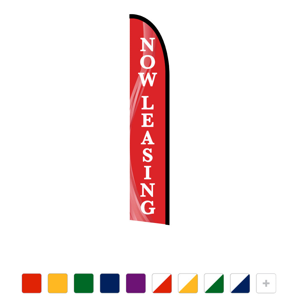Replacement Double-Sided Feather Flag - 14ft - Now Leasing - (Hardware not included)