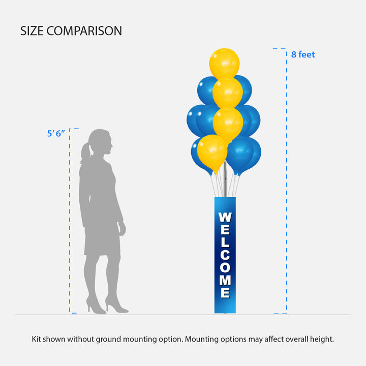 PermaShine® 14-Balloon Tree Kit - with 4-Sided Pole Cover