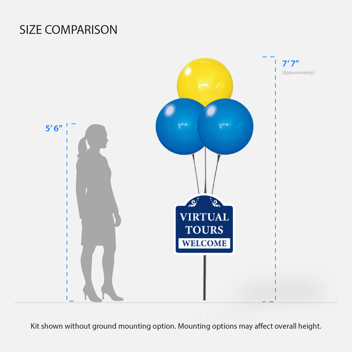 DuraBalloon® 3-Balloon Cluster Pole Kit - with Pole Expression