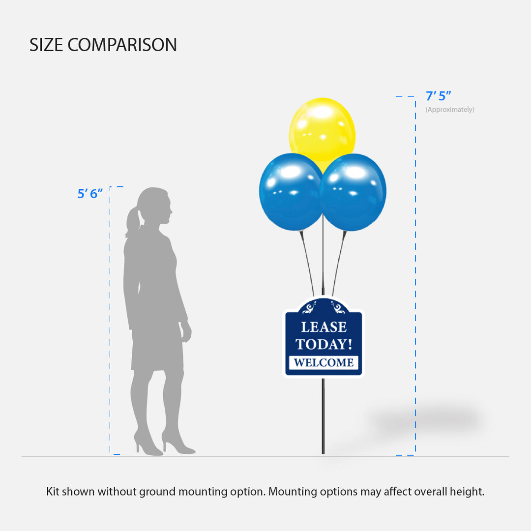 BalloonBobber® 3-Balloon Cluster Pole Kit - with Pole Expression