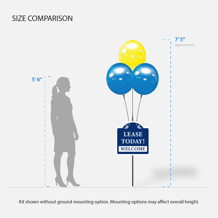 BalloonBobber® 3-Balloon Cluster Pole Kit - with Pole Expression