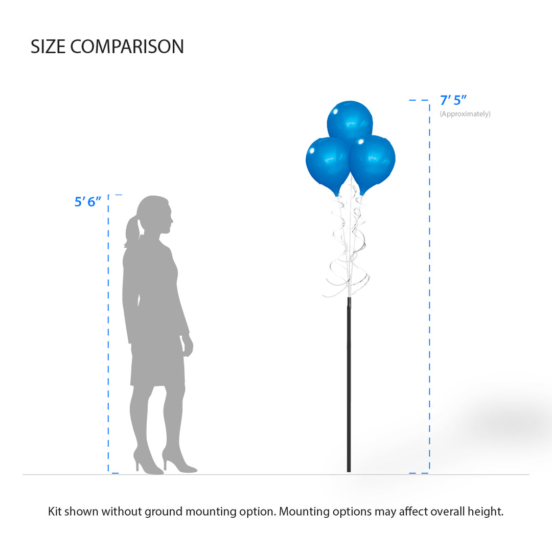 PermaShine® 3-Balloon Bouquet Long Pole Kit