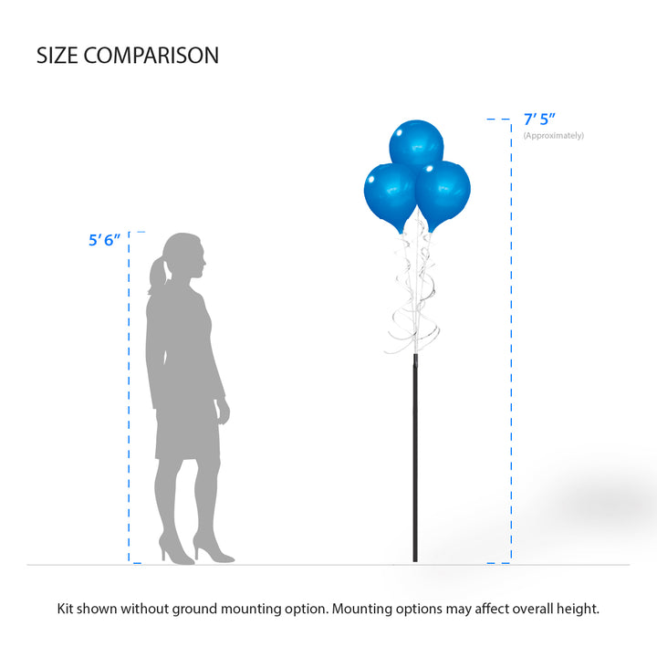PermaShine® 3-Balloon Bouquet Long Pole Kit