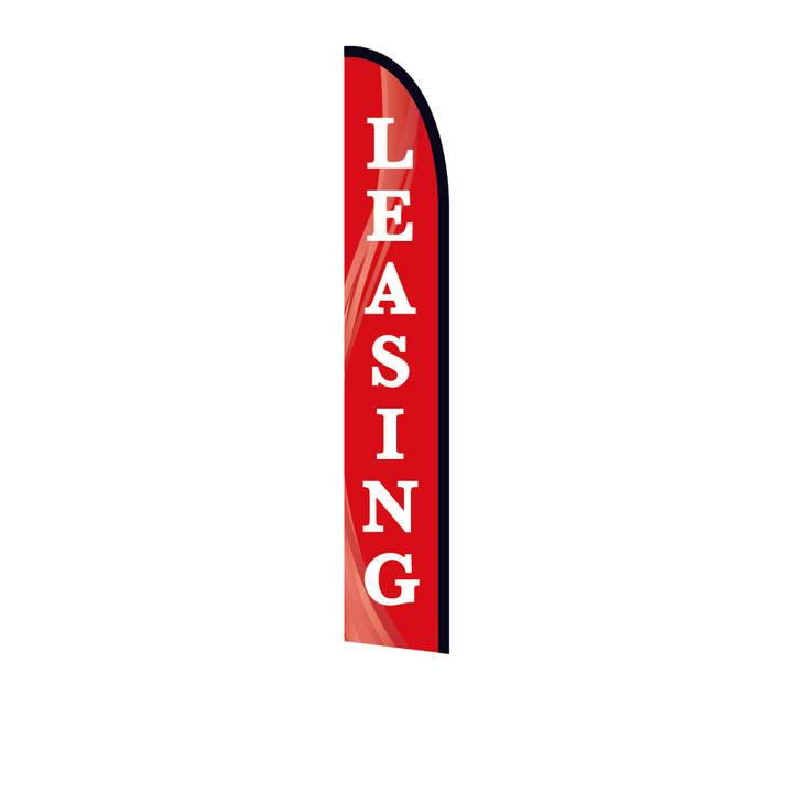 14ft Feather Flag - Leasing - Red