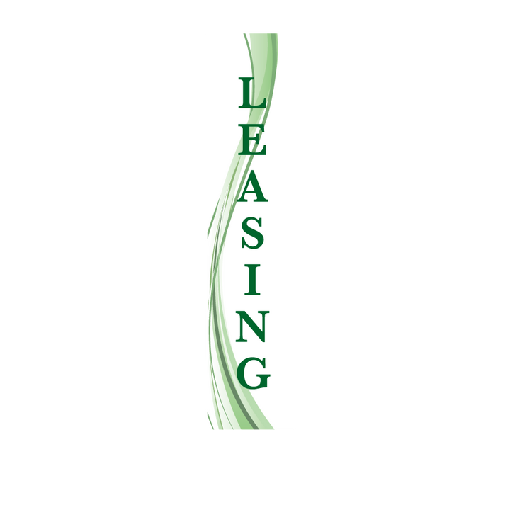 14ft Feather Flag - Leasing - White & Green