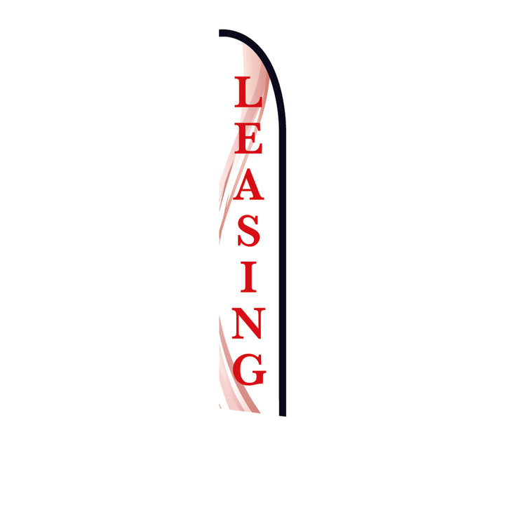 14ft Feather Flag - Leasing - White & Red