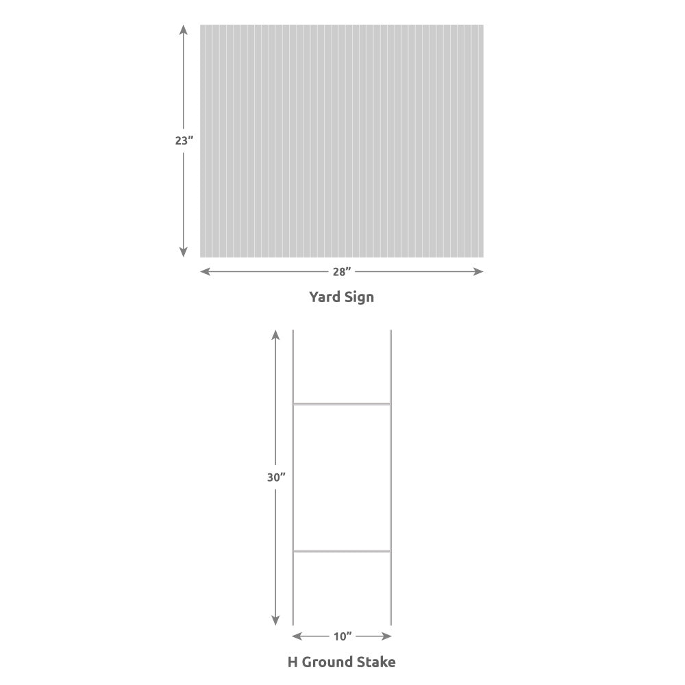 28" x 23" Yard Sign Kit - 10 Pack