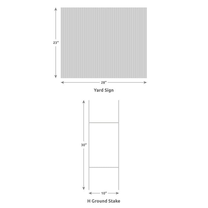 28" x 23" Yard Sign Kit - 10 Pack