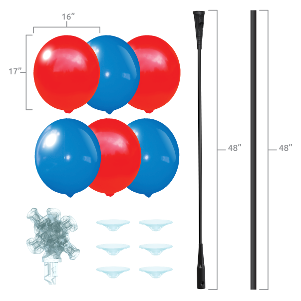 BalloonBobber® 6-Balloon Cluster Pole Kit