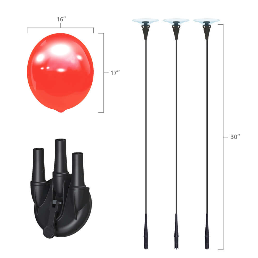 BalloonBobber Push ButtonSuctionCup Hardware