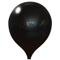 Black Permashine 12 Inch Balloon
