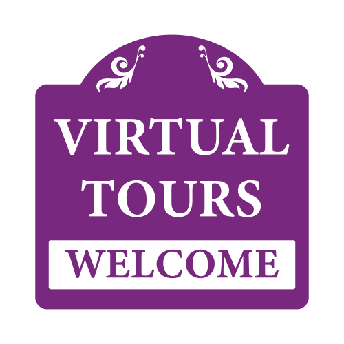 Purple Virtual Tours Sign