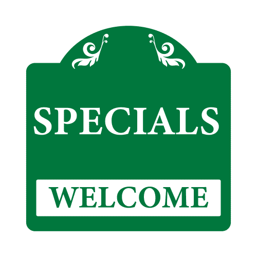 Classic Specials Sign- Green 