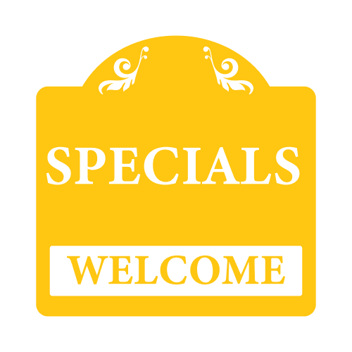 Yellow Classic Specials Sign