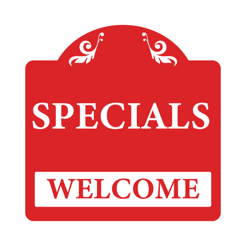 Red Classic Specials Sign
