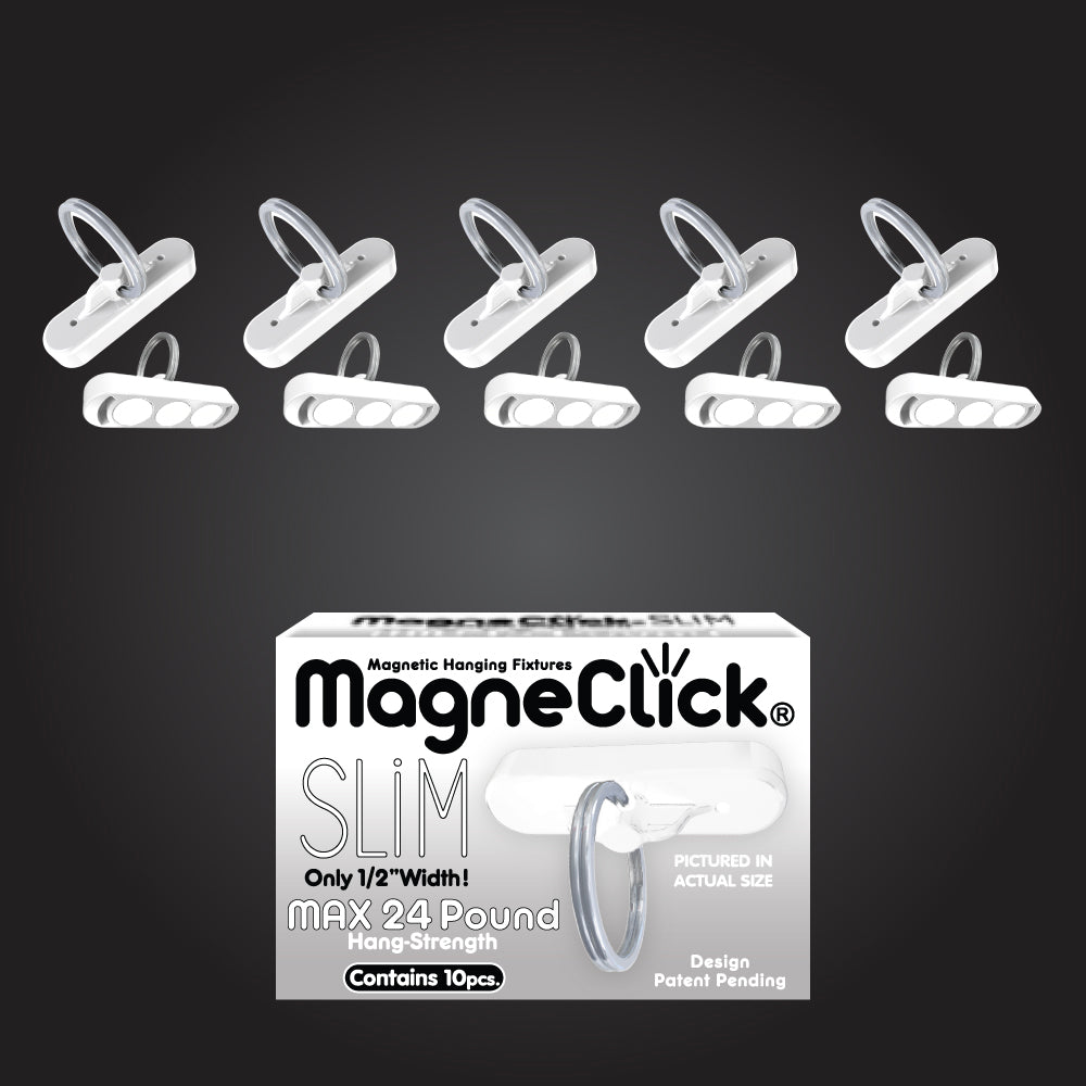 MagneClick® SLiM Ceiling Magnet Starter Kit, White