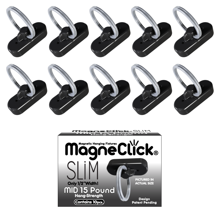 MagneClick® SLiM Ceiling Magnet Starter Kit, White