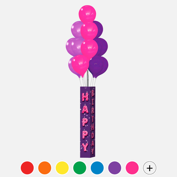 PermaShine® 14-Balloon Tree Kit - with Happy Birthday Pole Cover
