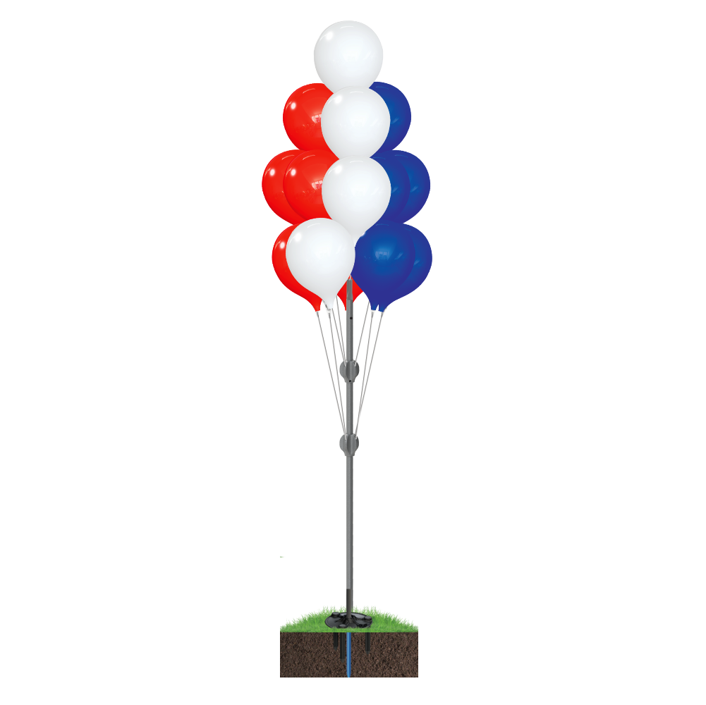 Patriotic PermaShine® 14-Balloon Cluster Pole Kit