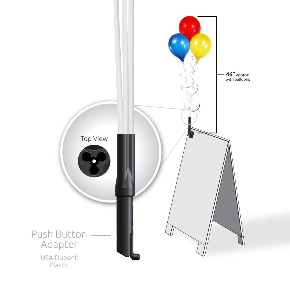 PermaShine® 3-Balloon Bouquet A-Frame Bracket Kit  - Sign not included