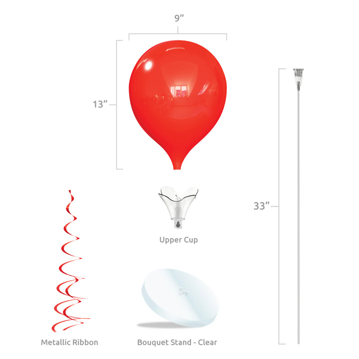 PermaShine® 1-Balloon Bouquet Round Stand Kit