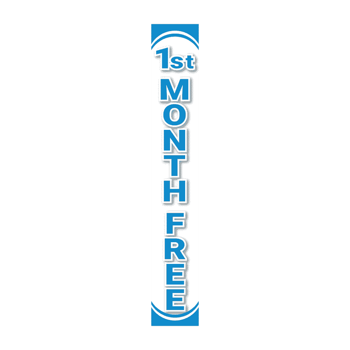 Replacement Pole Cover - First Month Free - White & Blue