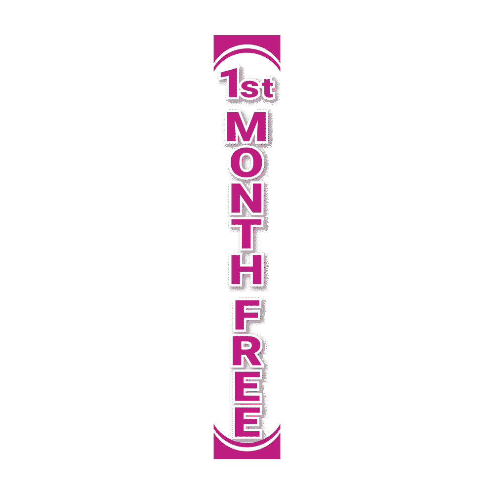 Replacement Pole Cover - First Month Free - White & Purple