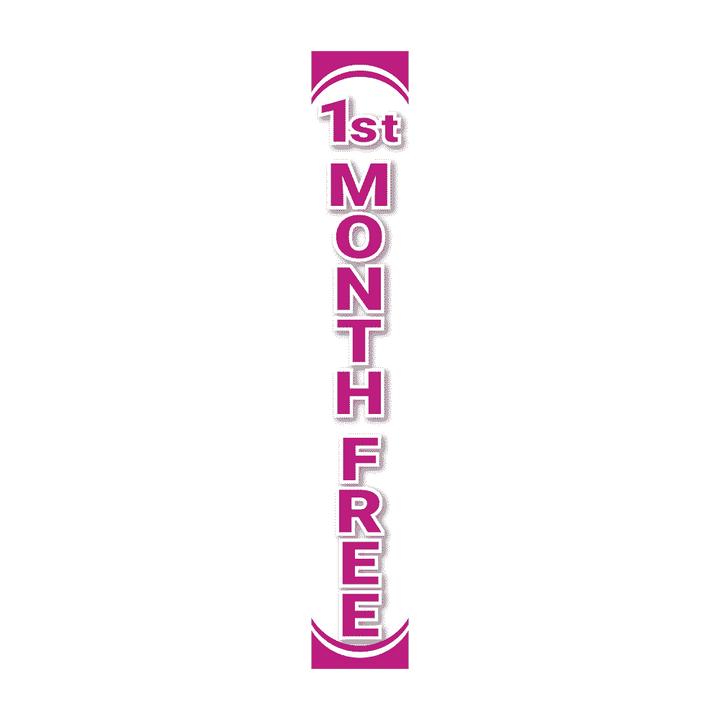 Replacement Pole Cover - First Month Free - White & Purple
