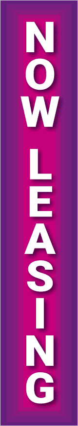 Replacement Pole Cover - Now Leasing - Purple