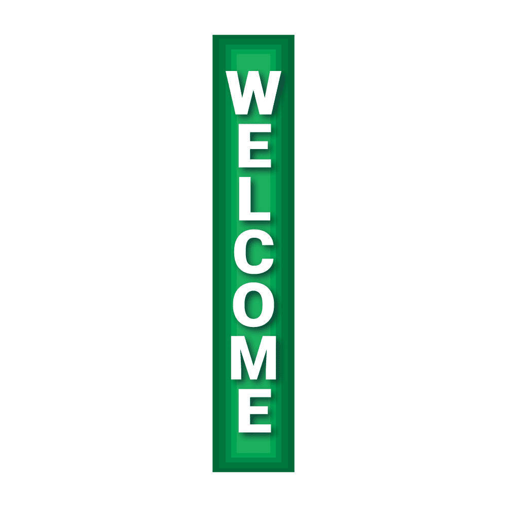 Replacement Pole Cover - Welcome - Green
