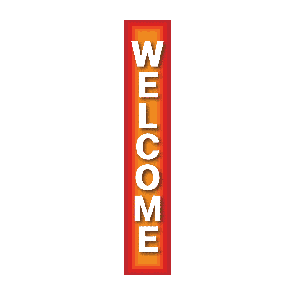 Replacement Pole Cover - Welcome - Red
