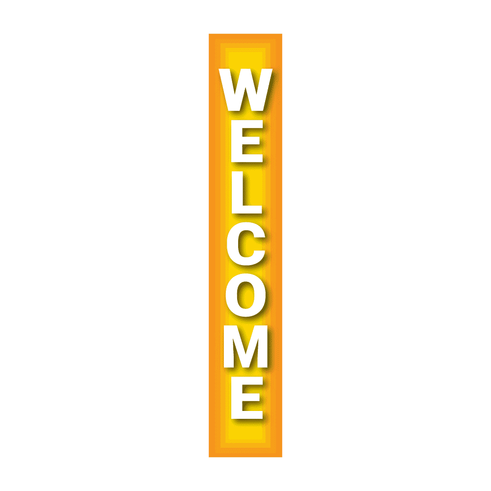 Replacement Pole Cover - Welcome - Yellow