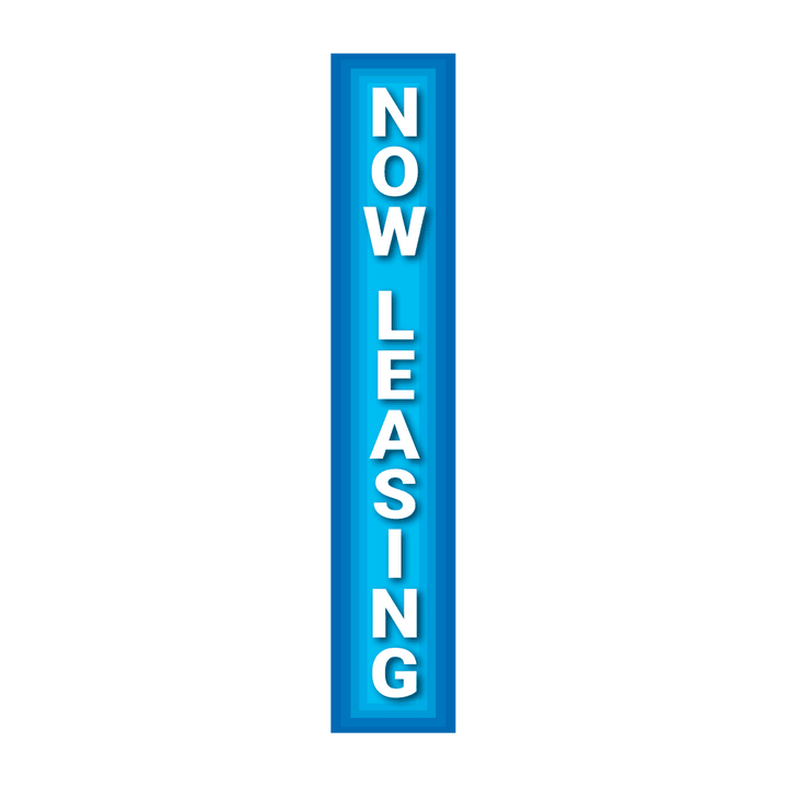 Replacement Pole Cover - Now Leasing - Blue