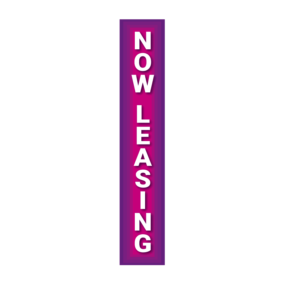 Replacement Pole Cover - Now Leasing - Purple