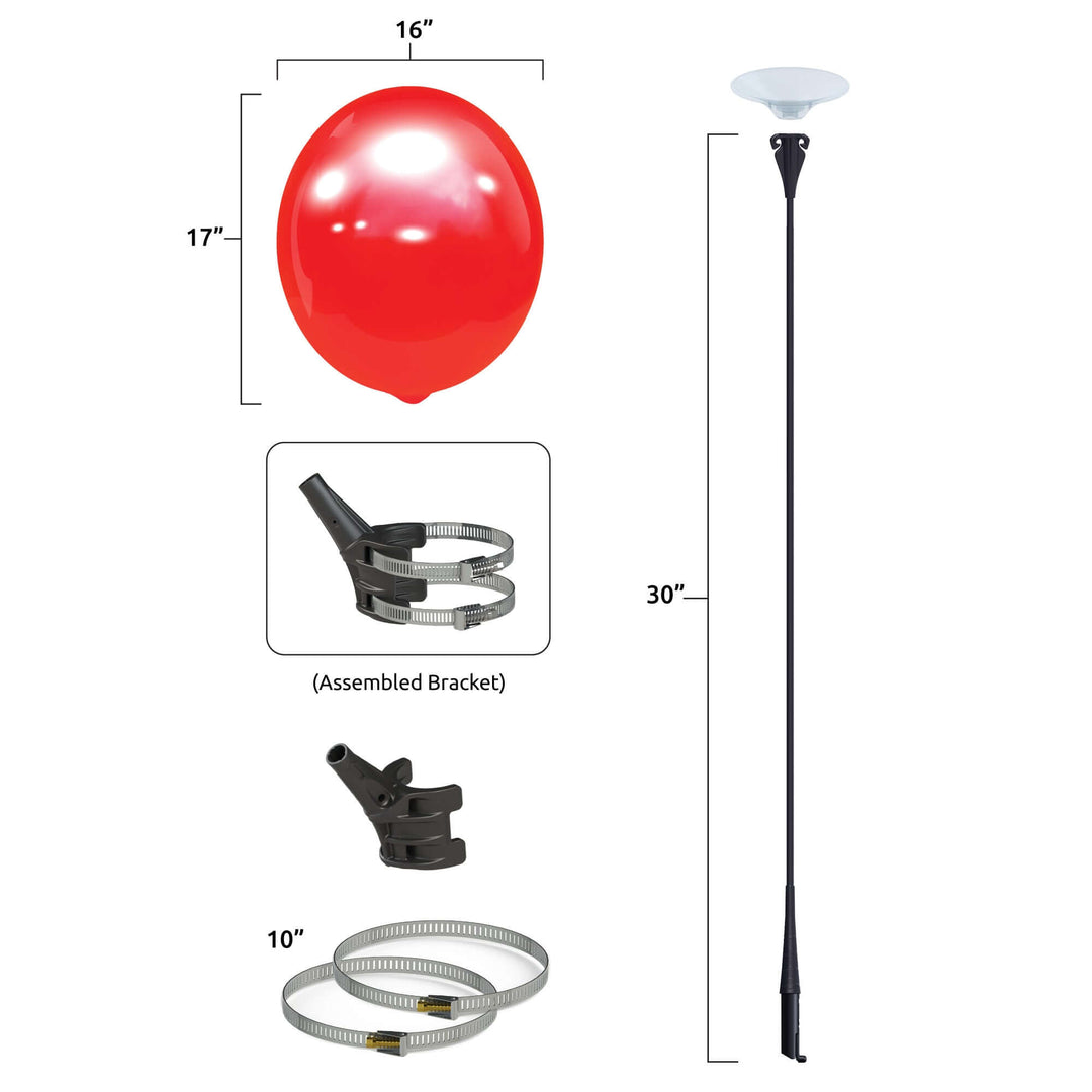Push-Button BalloonBobber 1-Balloon Light Pole Kit Hardware