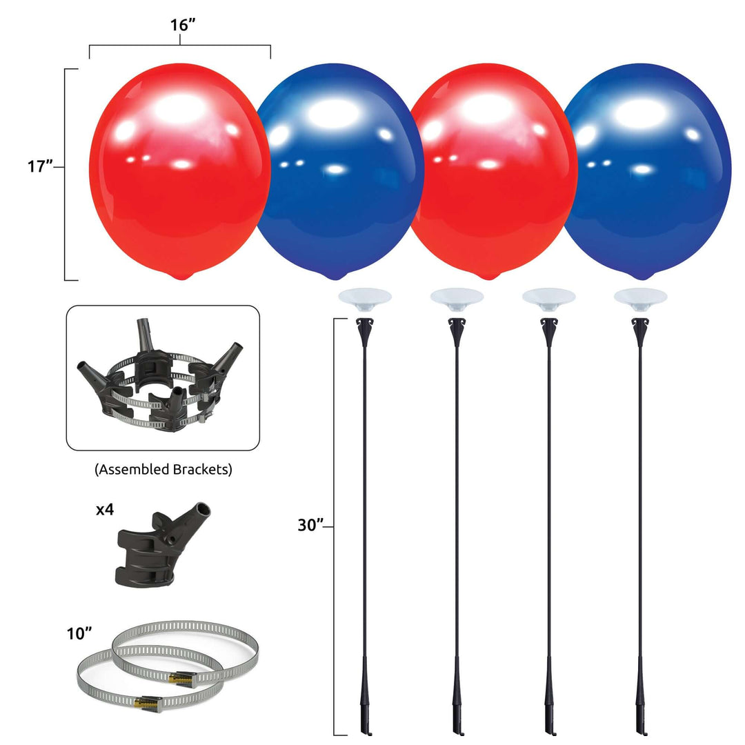 Push Button Bobber 4-Balloon Light Pole Kit Hardware