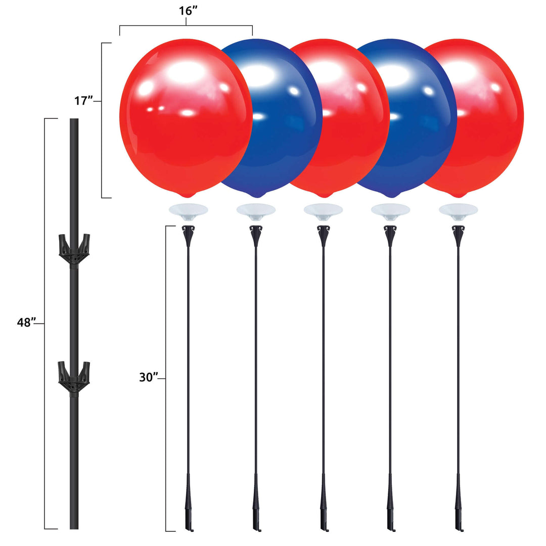 5-Balloon Cluster Pole Kit Hardware