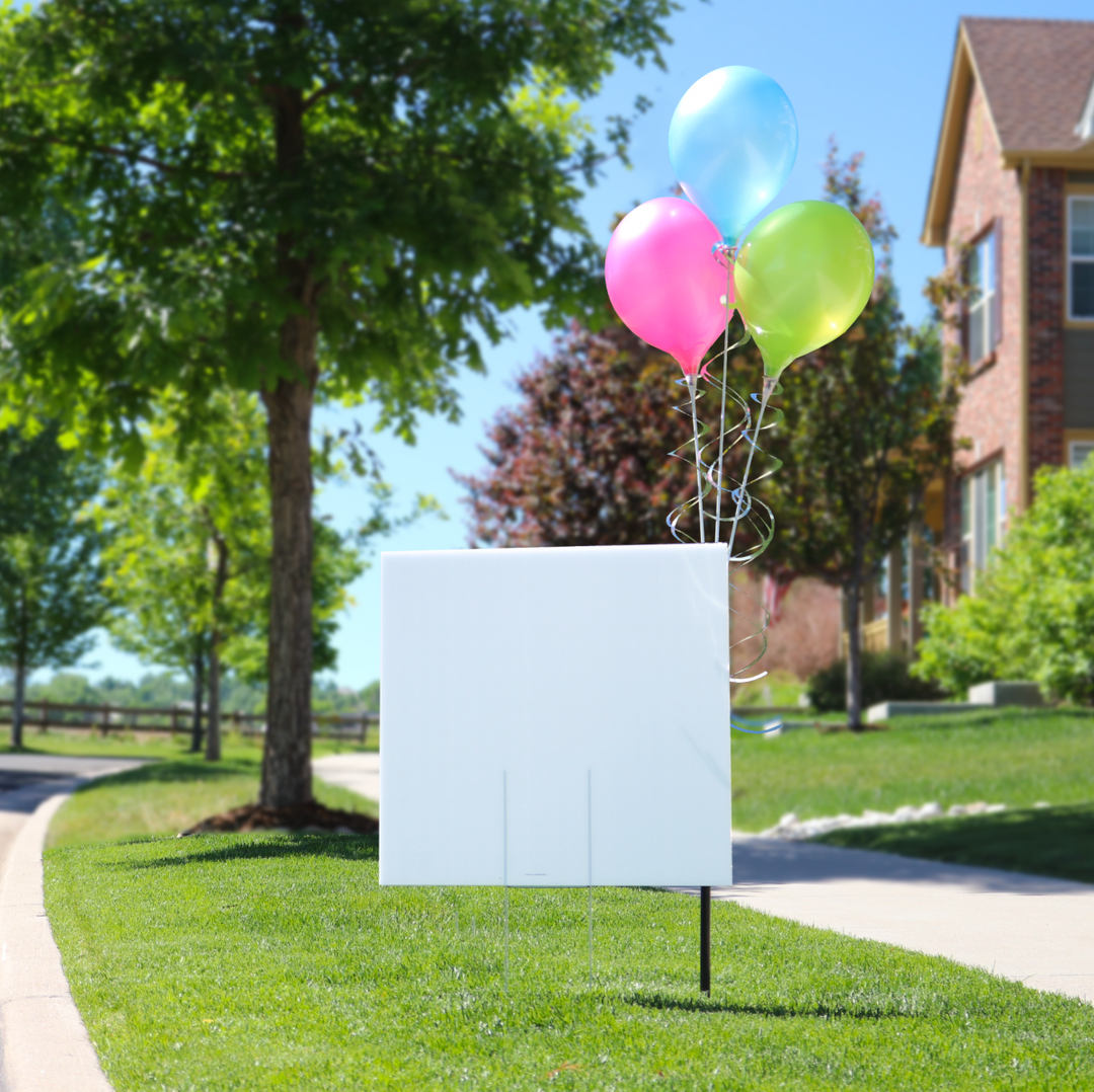 customize your PermaShine® 3-Balloon Bouquet Yard Sign Ground Pole Kit